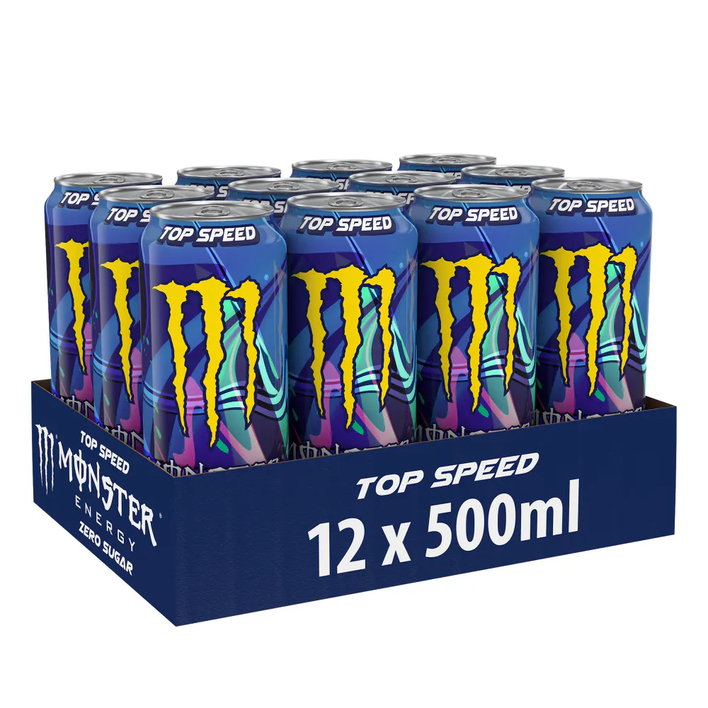 Monster Energy Top Speed Sukkerfri - 500ml