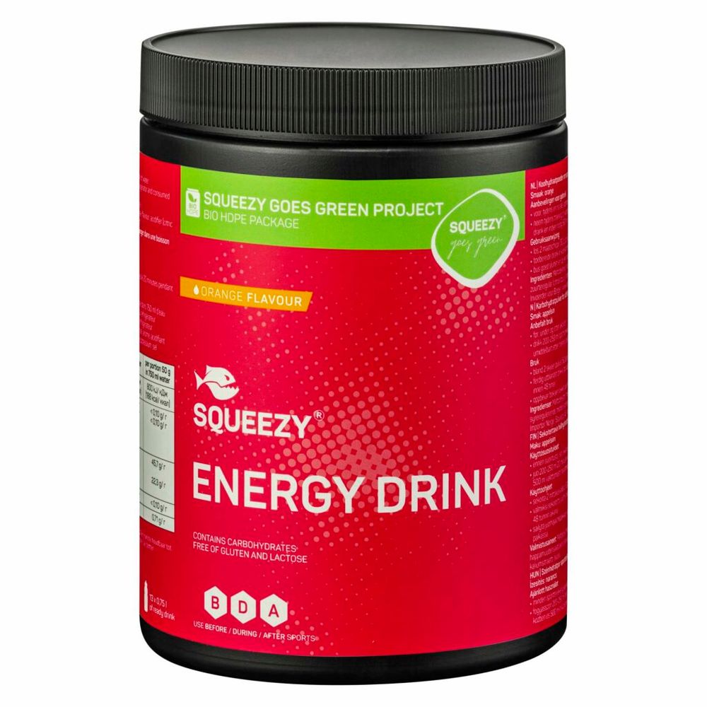 SQUEEZY Energy Drink Appelsin 650g – Skånsom Energidrikk for Utholdenhet