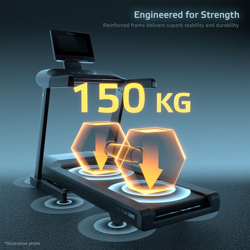 inSPORTline tredemølle ZenRun 300 15,6 skjerm, 4,5HK AC-motor