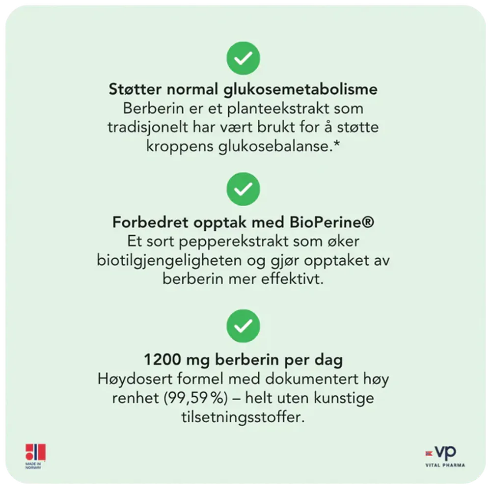 Berberin 90 kapsler