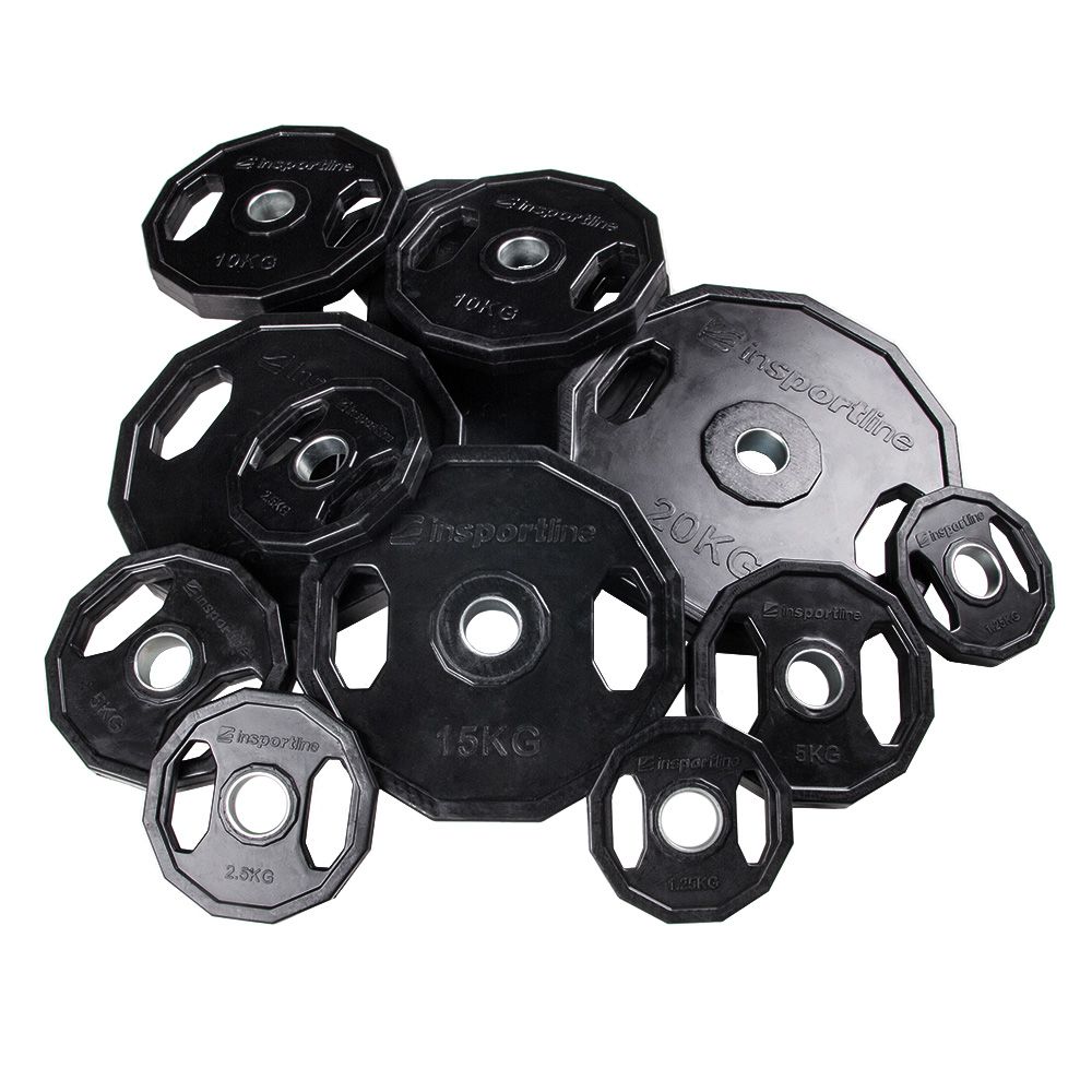 Vektskivesett 107,5 kg 50 mm gummibelagt Ruberton
