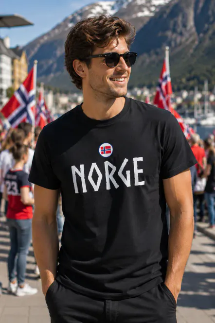 Hovedbilde Norge Viking t-shirt i sort