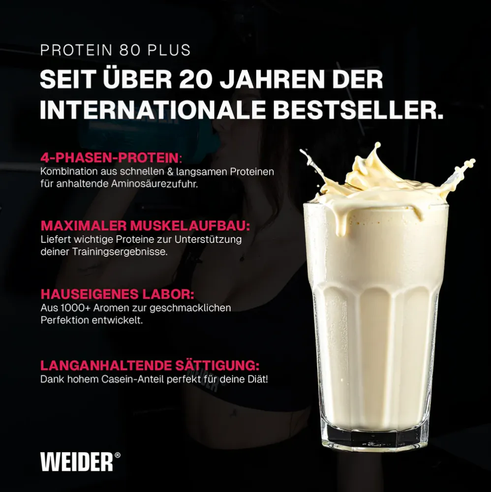 Weider Protein 80 Plus – firekomponents proteinpulver
