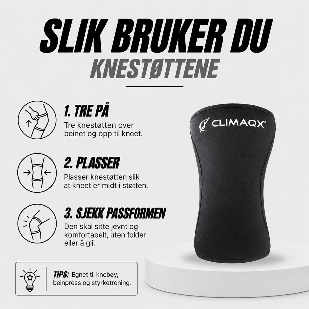 CLIMAQX Knee Sleeves - knestøtter 7 mm, par